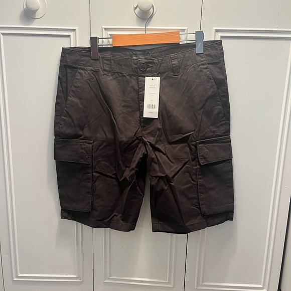 French Connection Khaki Cargo Shorts - Picture 3 of 4